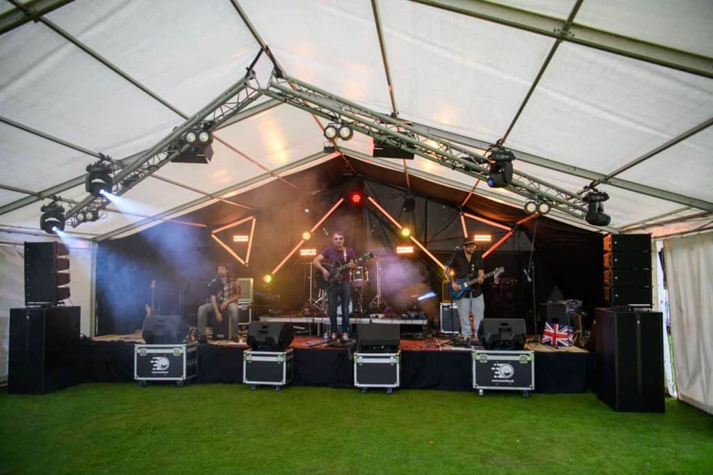 Festival stage with professional lighting and audio hire by Eventize Events
